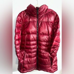 Womens Calvin Klein packable puffer jacket with hood